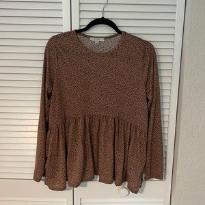 Gaze Leopard Babydoll Top